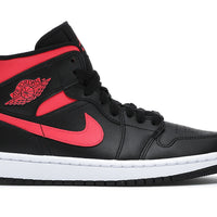 Jordan 1 Mid Black Siren Red (Women's)