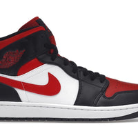 Jordan 1 Mid White Black Red (2022)