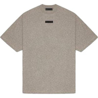 Fear of God Essentials relaxed fit t-shirt in Core Heather grey cotton with a small black chest logo.
