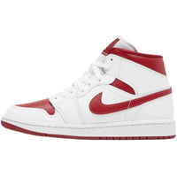 Women's Air Jordan 1 Mid White Pomegranate