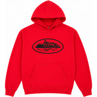 Corteiz Alcatraz Hoodie Red & Black