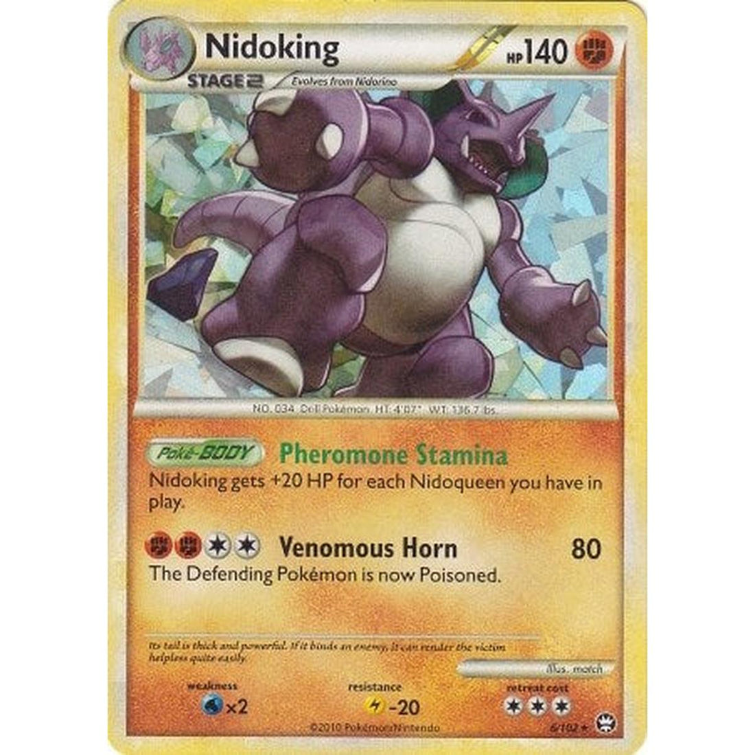 Nidoking - 6/102 (Cracked Ice Holo)