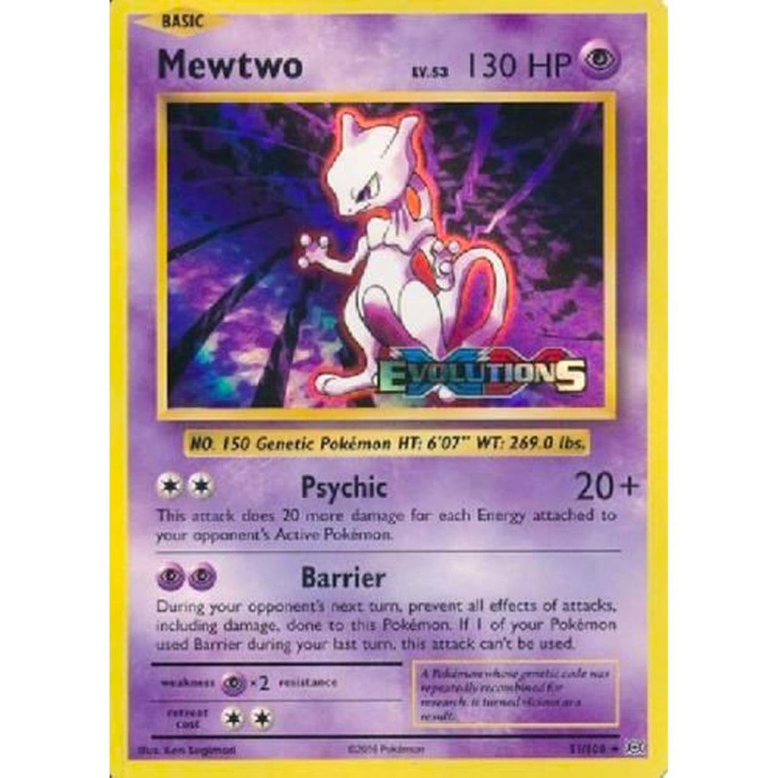 Mewtwo (XY Evolutions Prerelease)