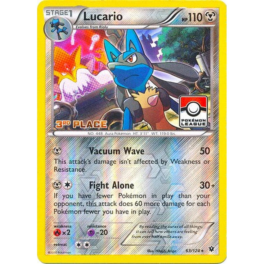 Lucario - 63/124 (Pokemon League) [3rd Place]