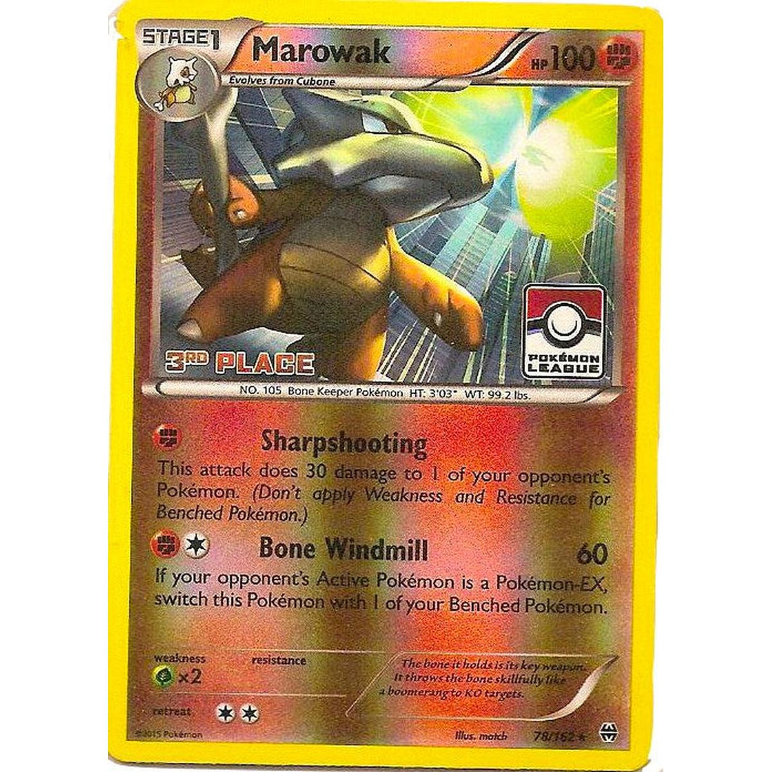 Marowak - 78/162 (Pokemon League) [3rd Place]