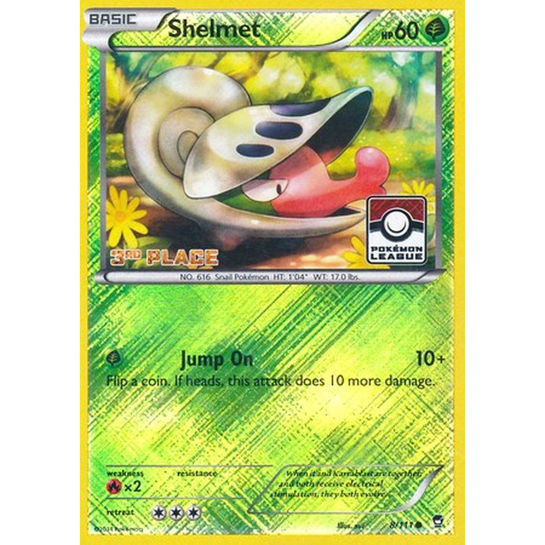 Shelmet - 8/111 (Pokemon League) [3rd Place]