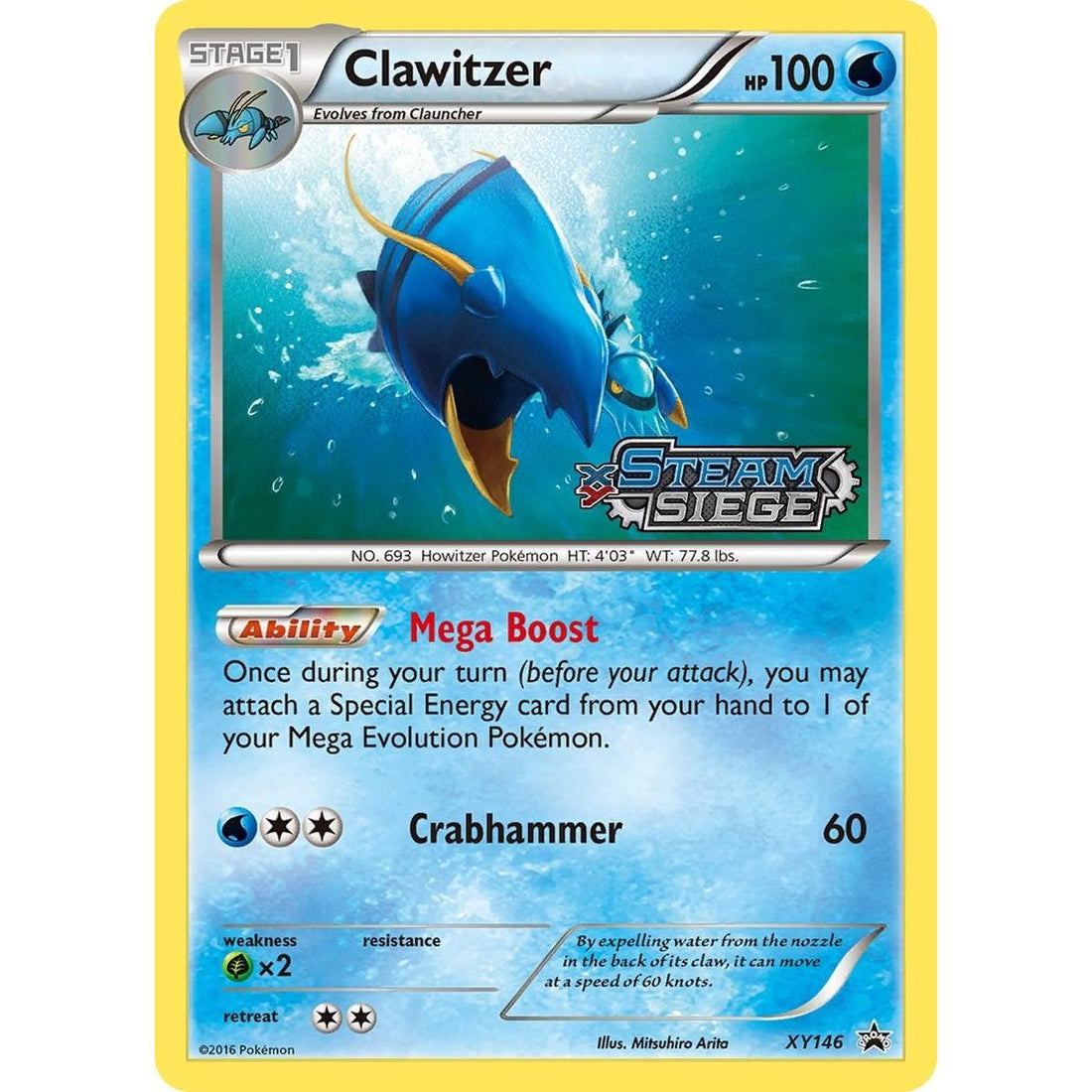 Clawitzer (XY Steam Siege Prerelease)