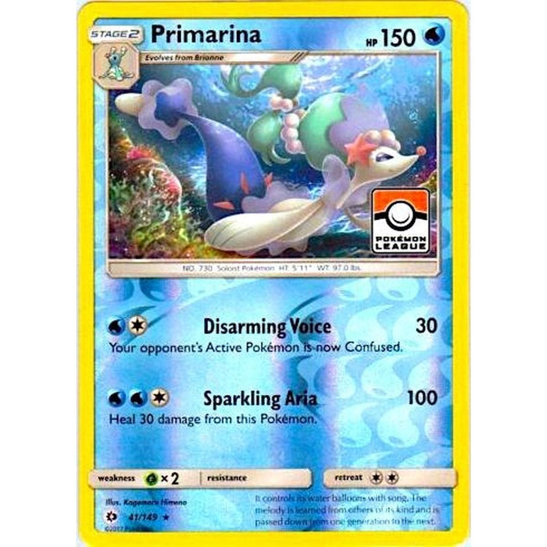 Primarina - 41/149 (Pokemon League)