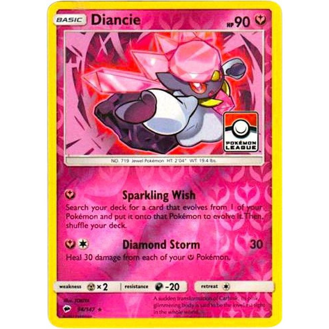 Diancie - 94/147 (Pokemon League)