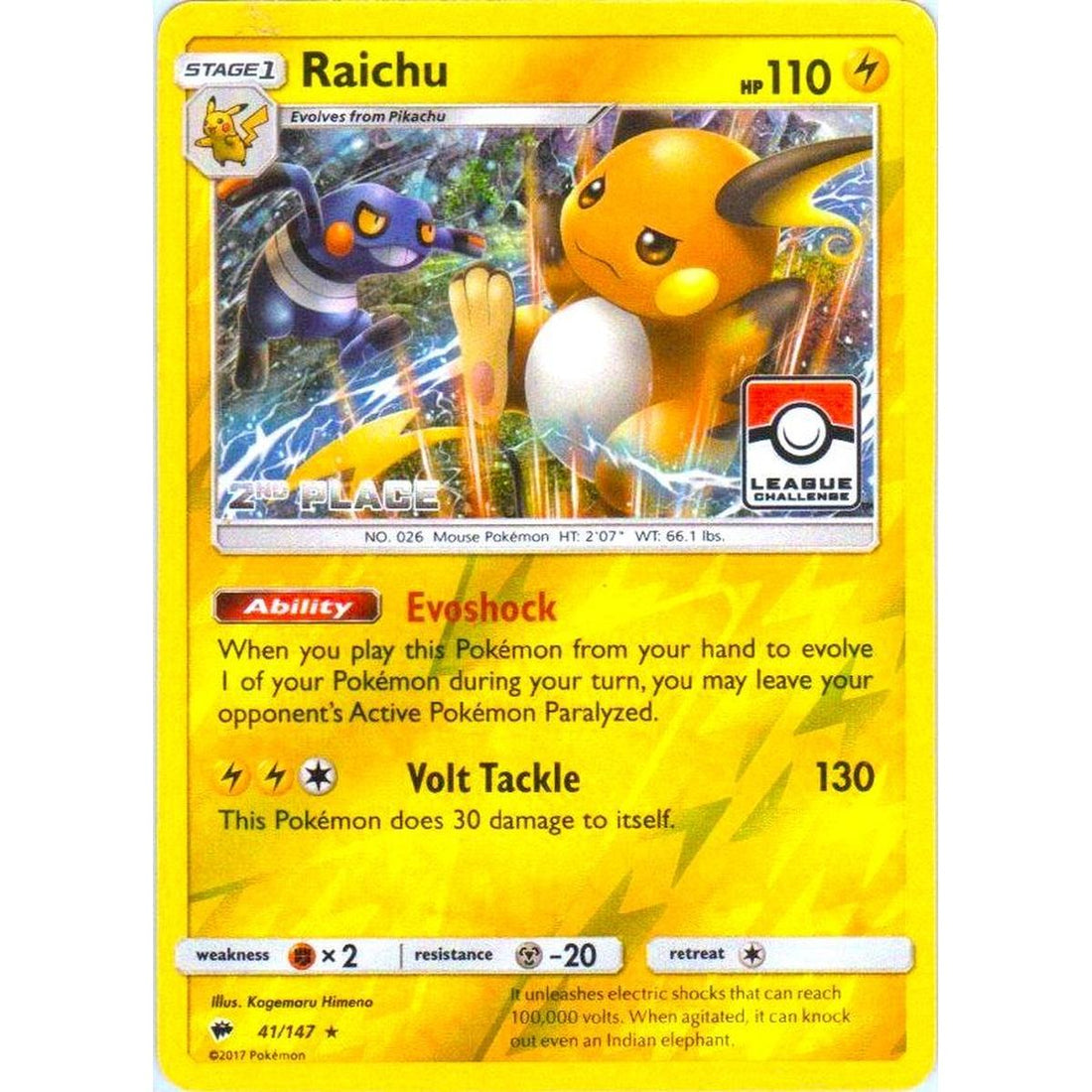 Raichu - 41/147 (League Challenge) [2nd Place]