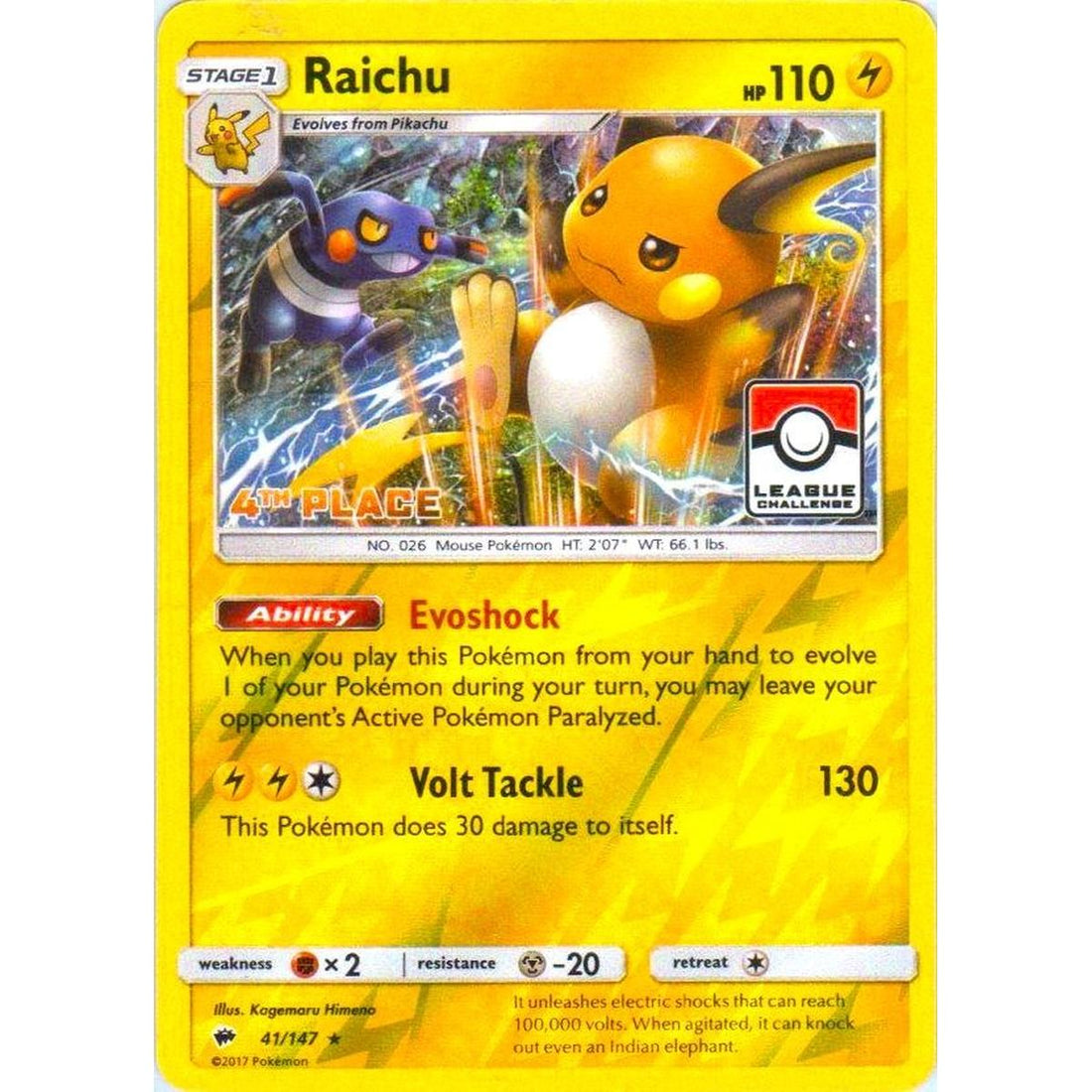 Raichu - 41/147 (League Challenge) [4th Place]