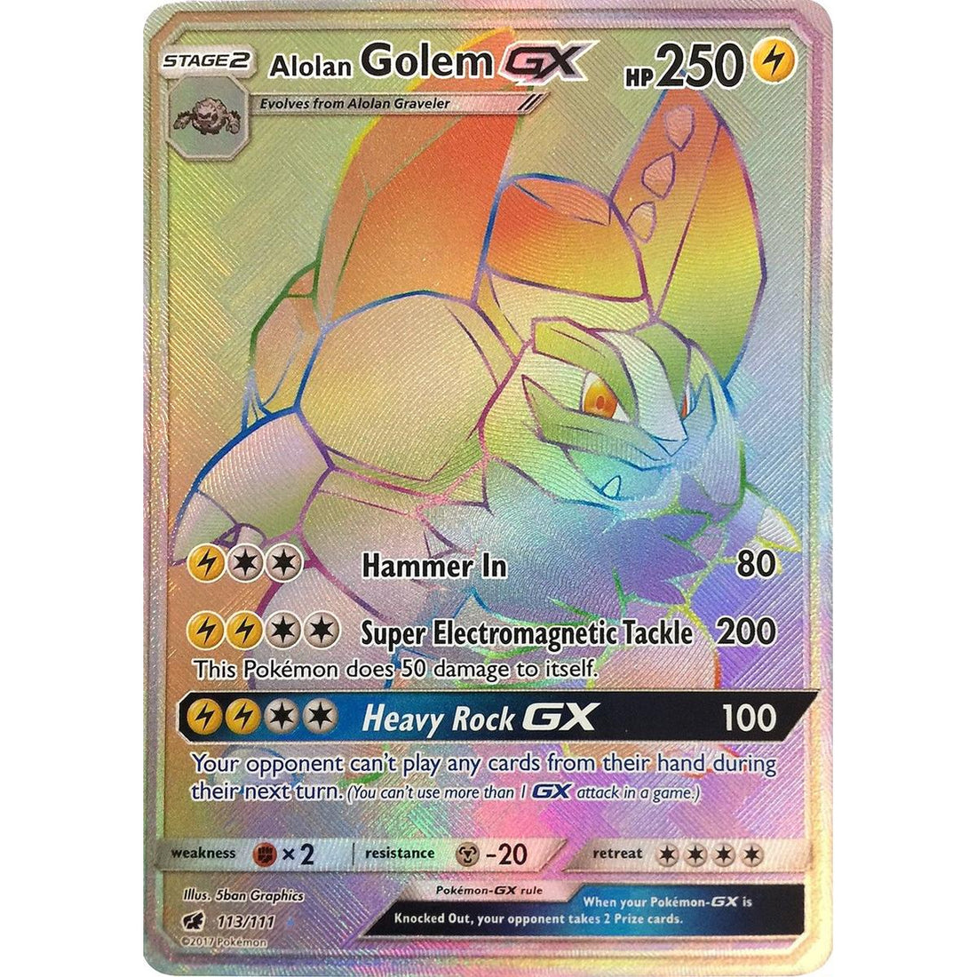 Alolan Golem GX (Secret)