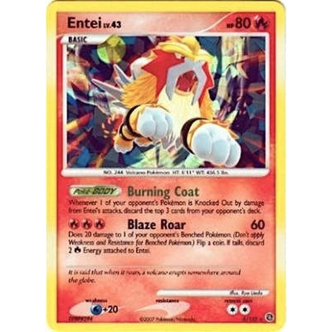 Entei - 4/132 (Cracked Ice Holo)