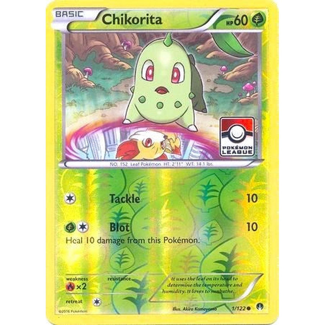 Chikorita - 1/122 (Pokemon League)
