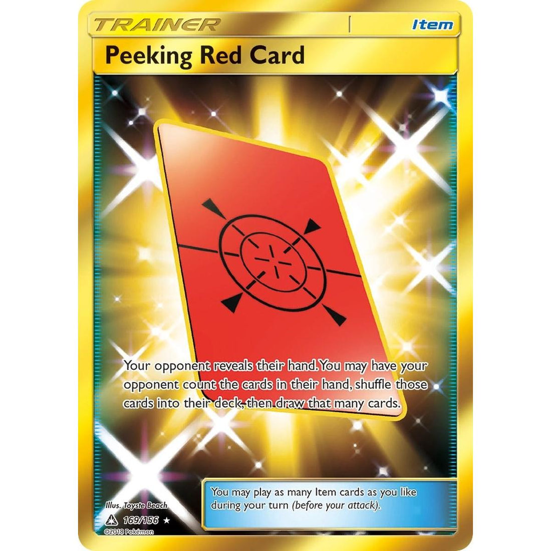 Peeking Red Card (Secret Rare)