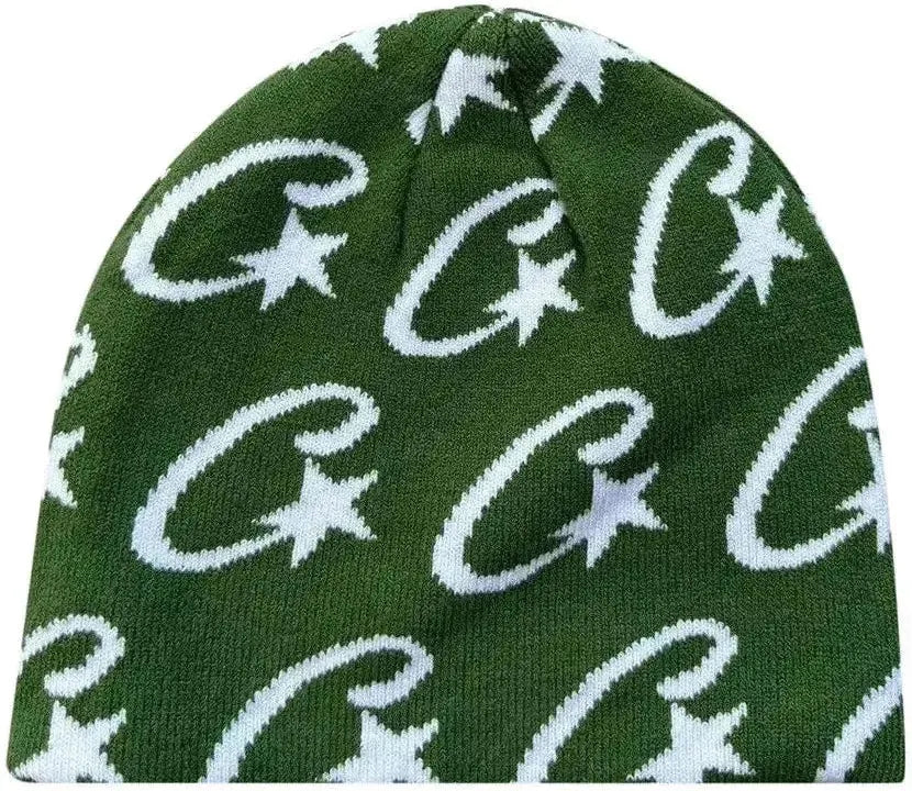 Corteiz C-Star Monogram Beanie 'Green'
