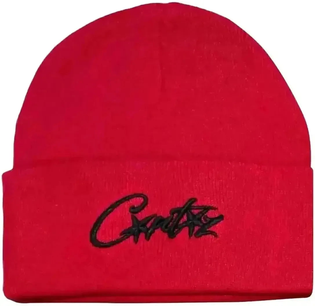 Corteiz Allstarz Folded Beanie Red