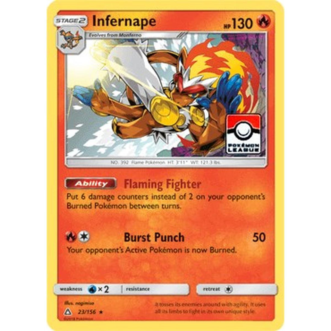 Infernape - 23/156 (Pokemon League)