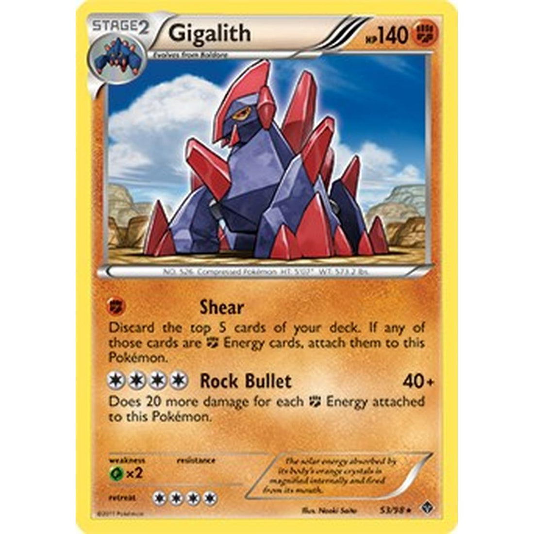 Gigalith - 53/98 (Cracked Ice Holo)
