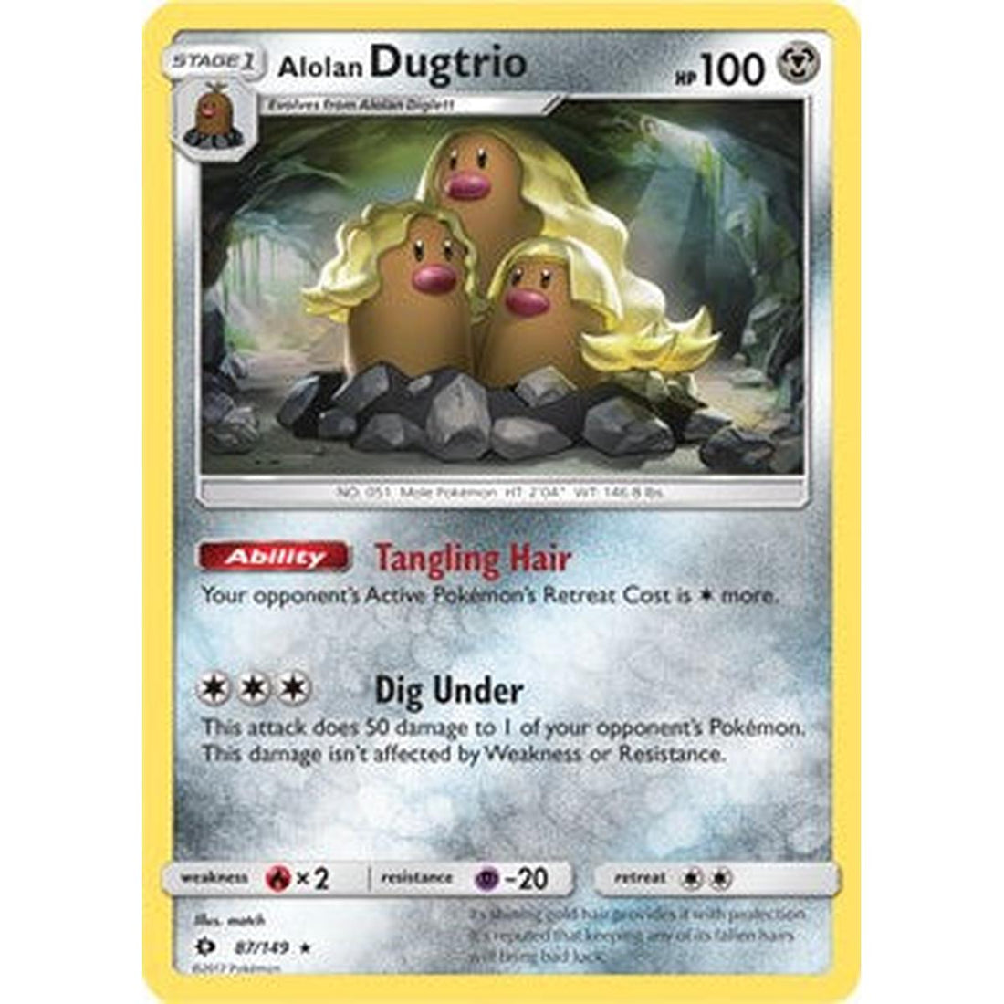 Alolan Dugtrio - 87/149 (Cosmos Holo)