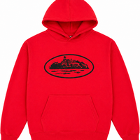 Corteiz Alcatraz Hoodie Red & Black