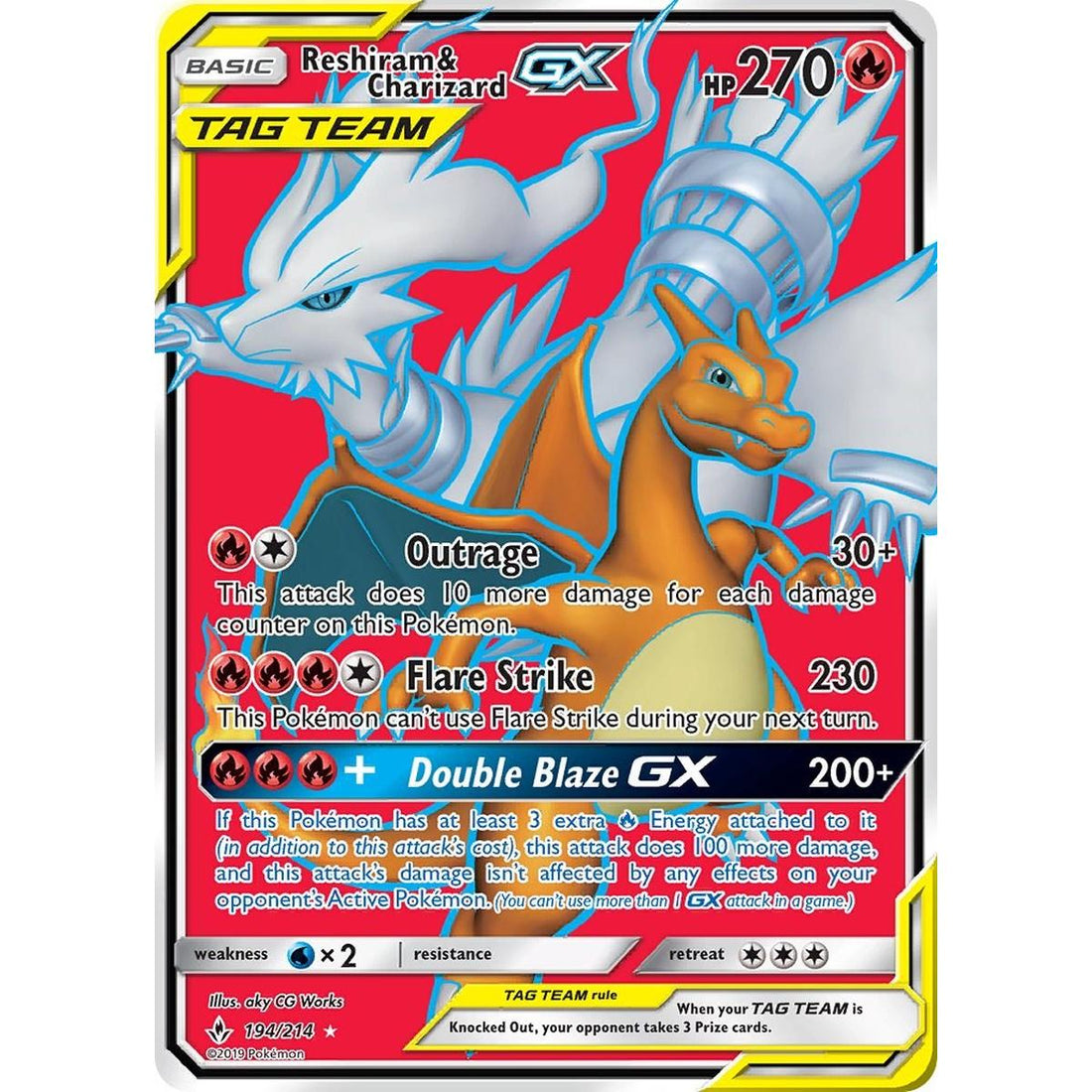 Reshiram & Charizard GX (Full Art)