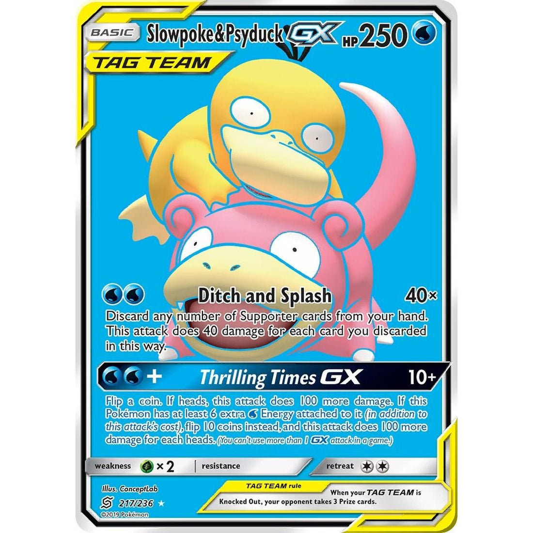Slowpoke & Psyduck GX (Full Art)