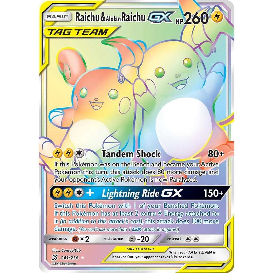 Raichu & Alolan Raichu GX (Secret)