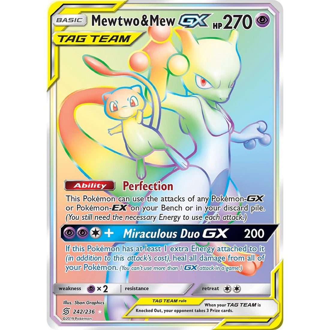 Mewtwo & Mew GX (Secret)