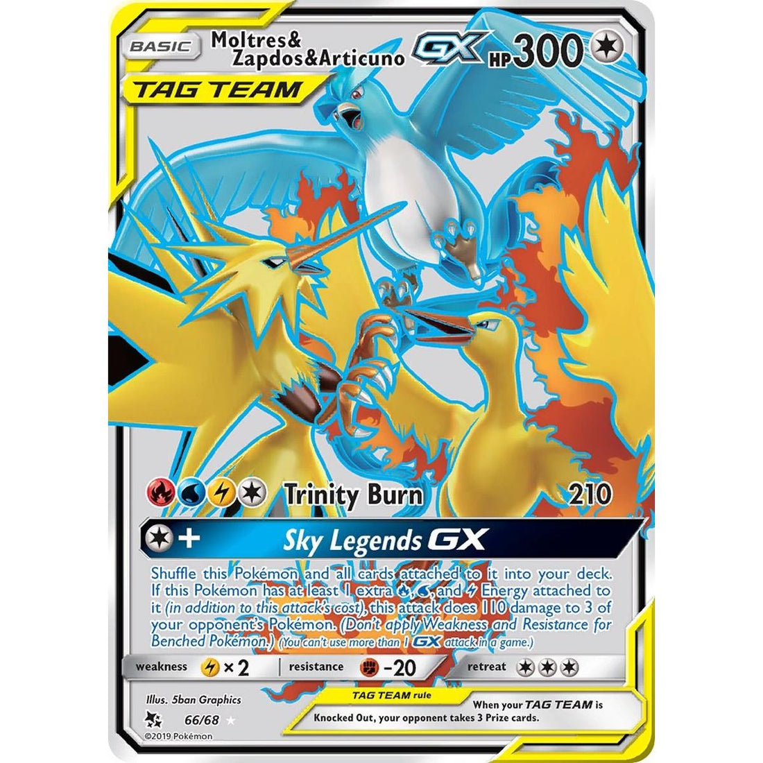 Moltres & Zapdos & Articuno GX (Full Art)