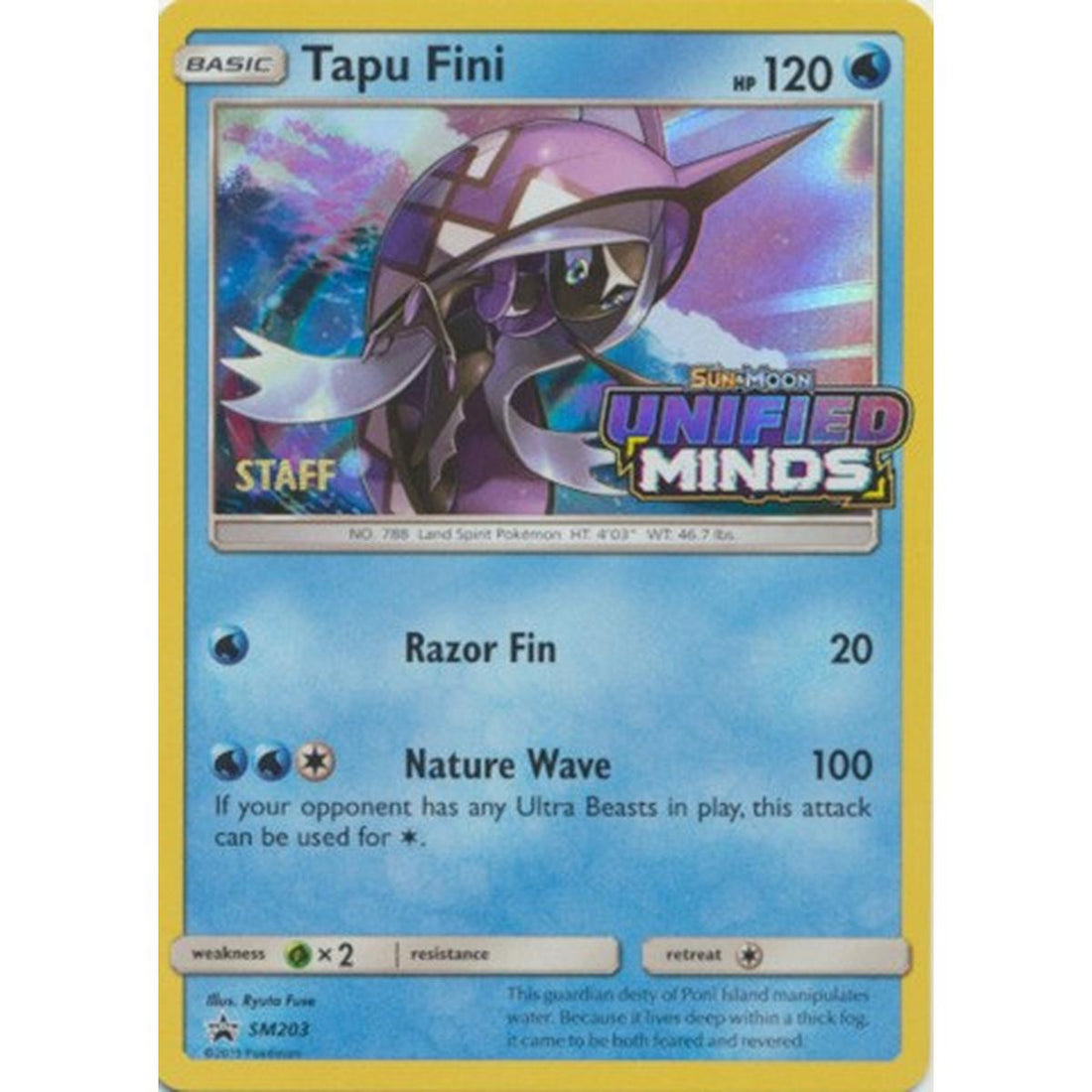 Tapu Fini - SM203 (Prerelease) [Staff]