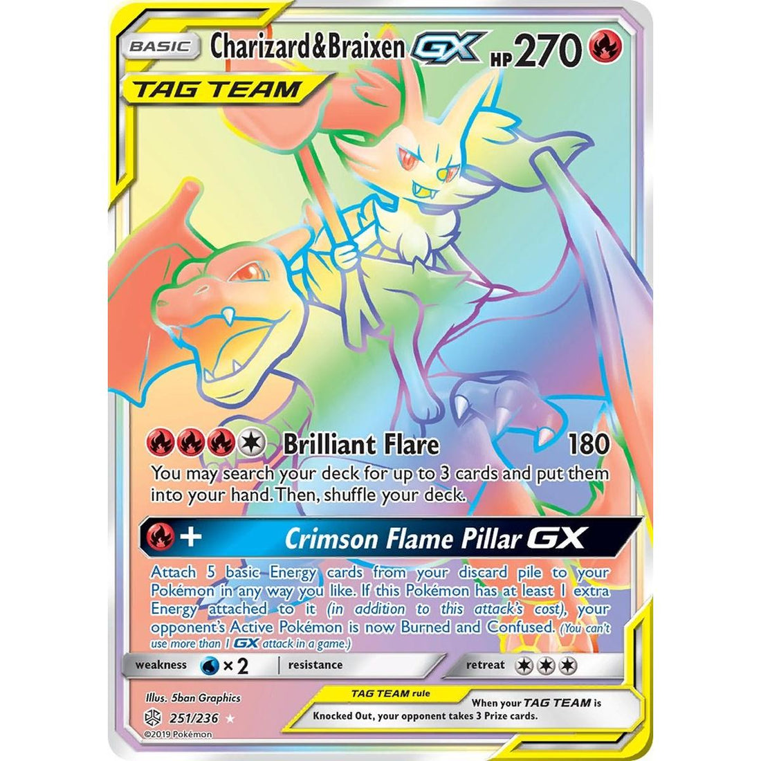 Charizard & Braixen GX (Secret)