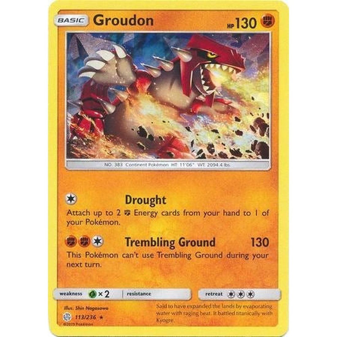 Groudon - 113/236 (Cracked Ice Holo)