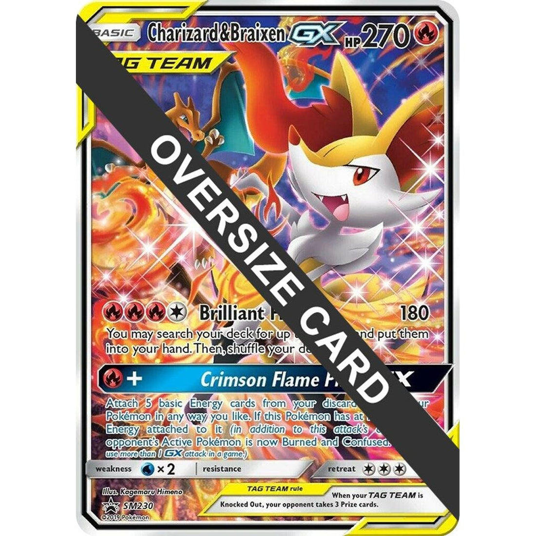 Charizard & Braixen GX - SM230 (SM Black Star Promo)