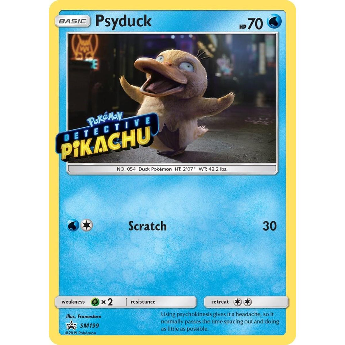 Psyduck - SM199 (Detective Pikachu Stamped)