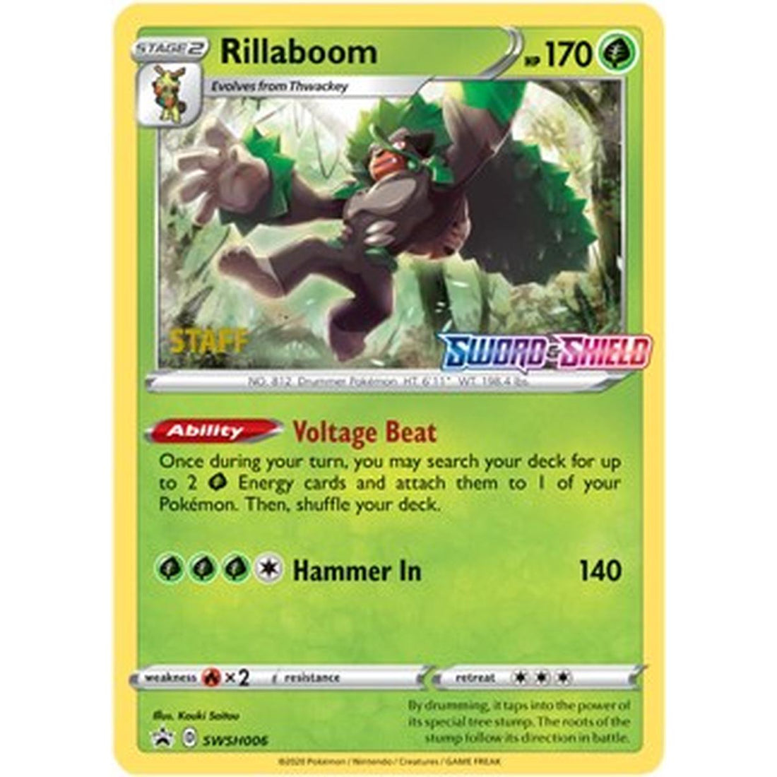 Rillaboom - SWSH006 (Prerelease) [Staff]