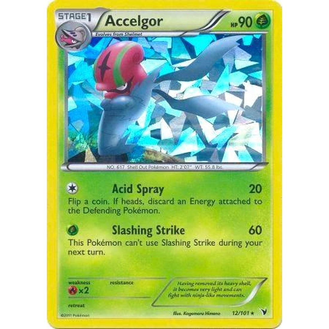 Accelgor - 12/101 (Cracked Ice Holo)