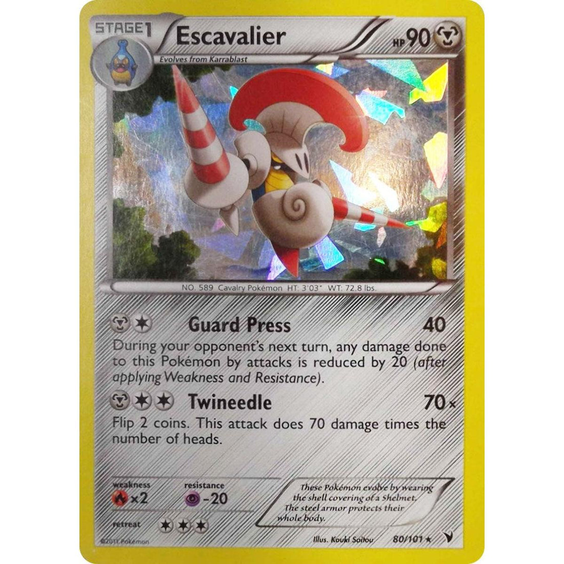 Escavalier - 80/101 (Cracked Ice Holo)