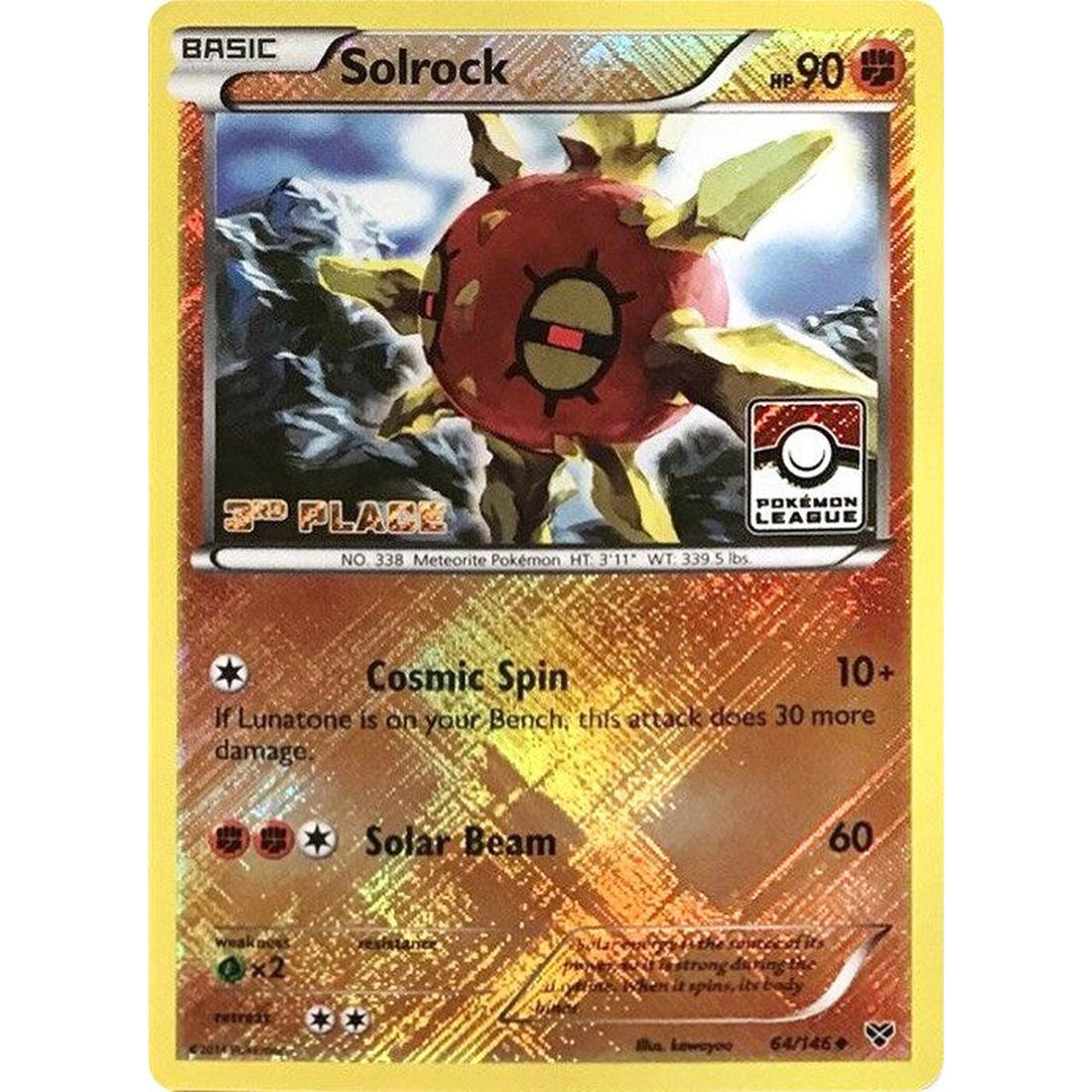 Solrock - 64/146 (Pokemon League) [3rd Place]