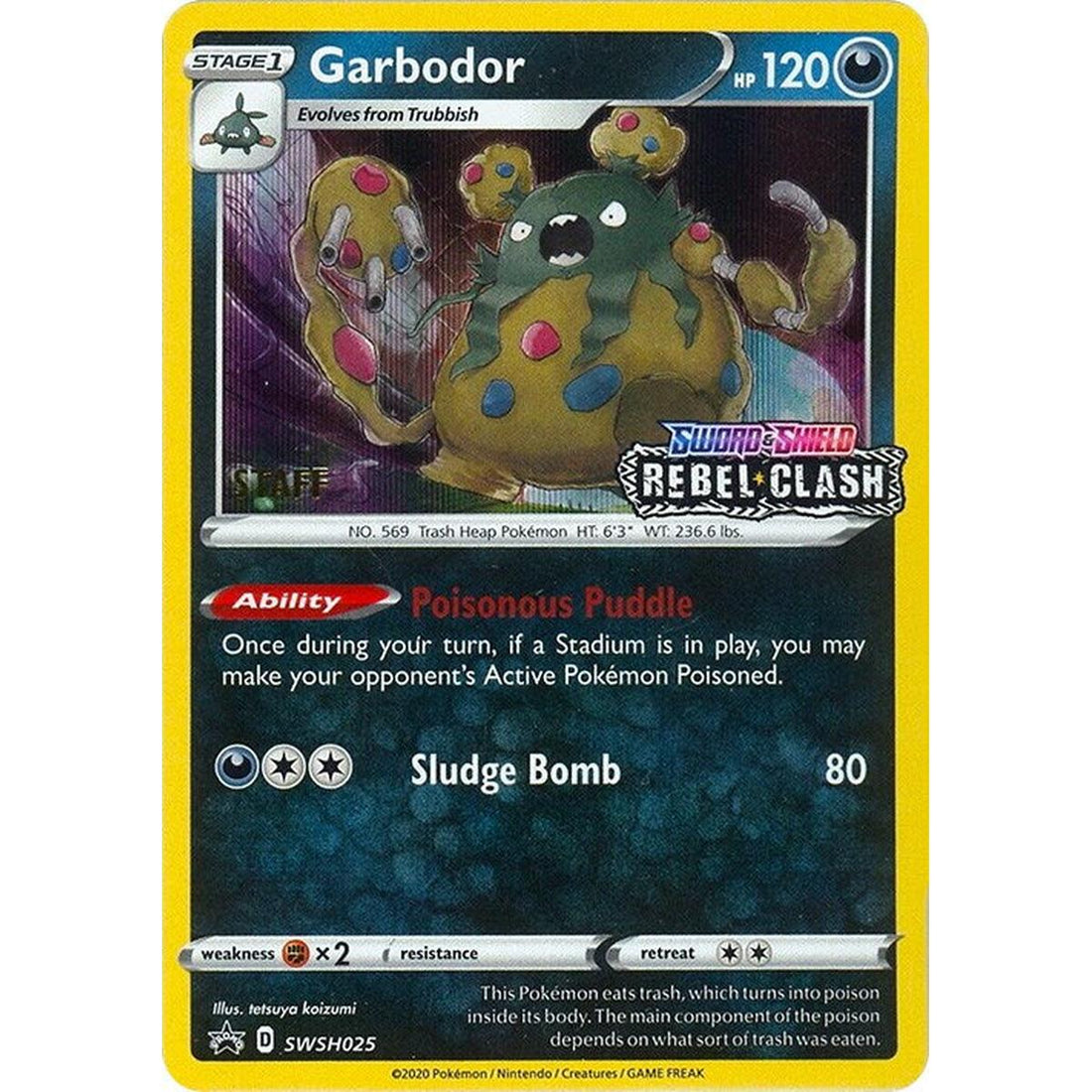 Garbodor - SWSH025 (Prerelease) [Staff]