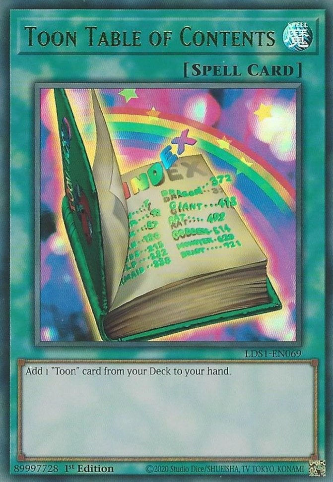 Toon Table of Contents (Green)