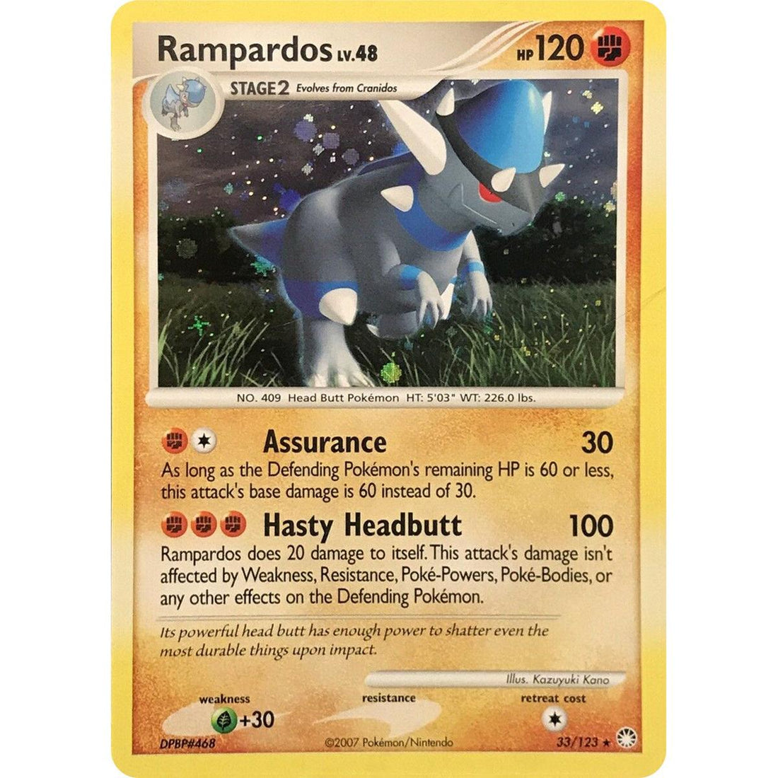 Rampardos - 33/123 (Cosmos Holo)