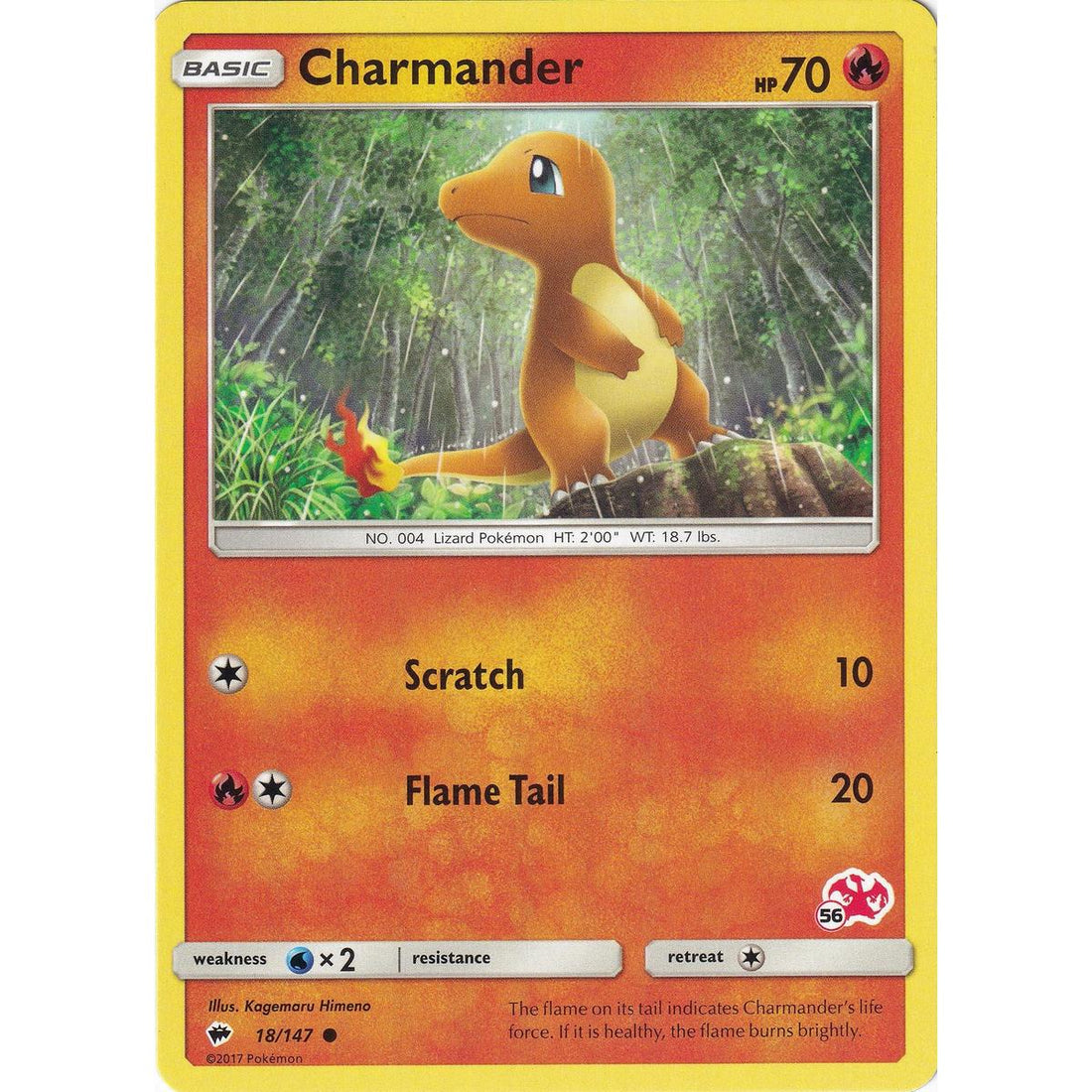 Charmander - 18/147 (#56 Charizard Stamped)