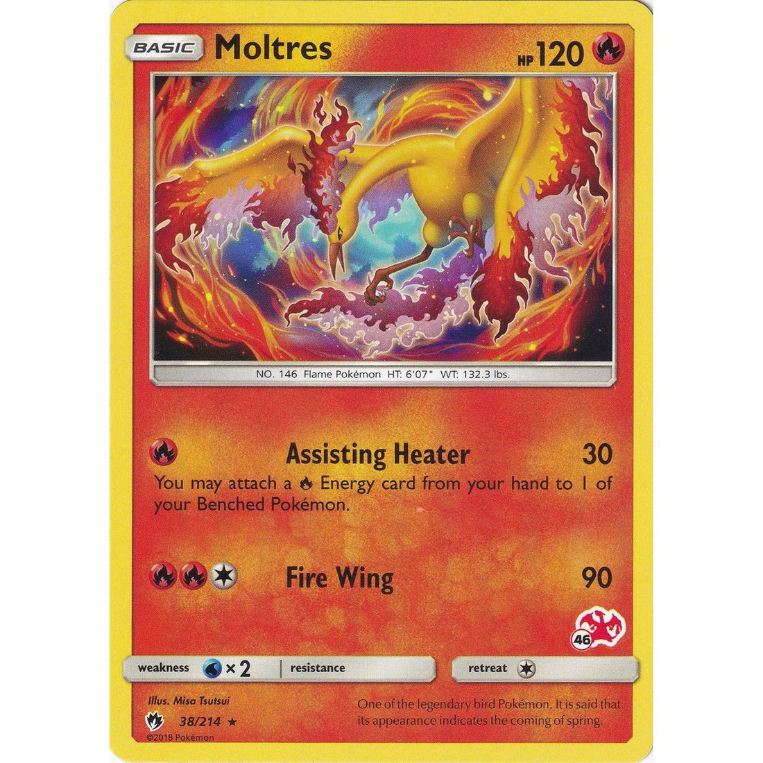 Moltres - 38/214 (#46 Charizard Stamped)