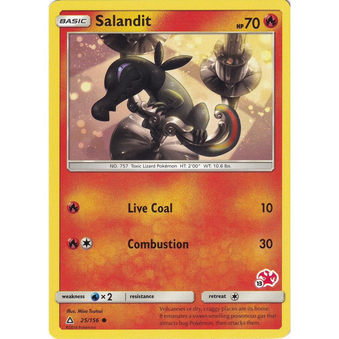 Salandit - 25/156 (#13 Charizard Stamped)