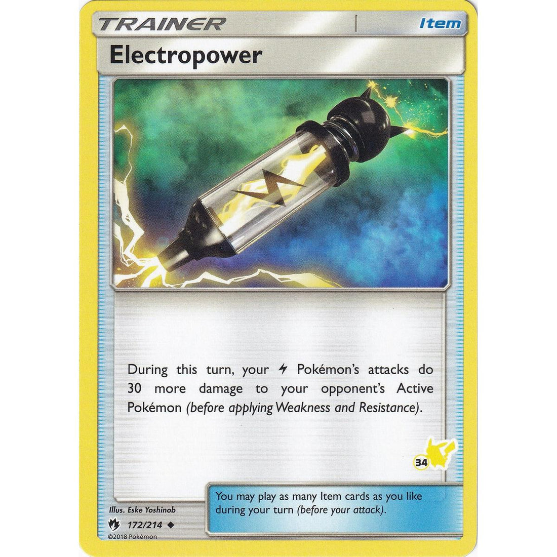 Electropower - 172/214 (#34 Pikachu Stamped)