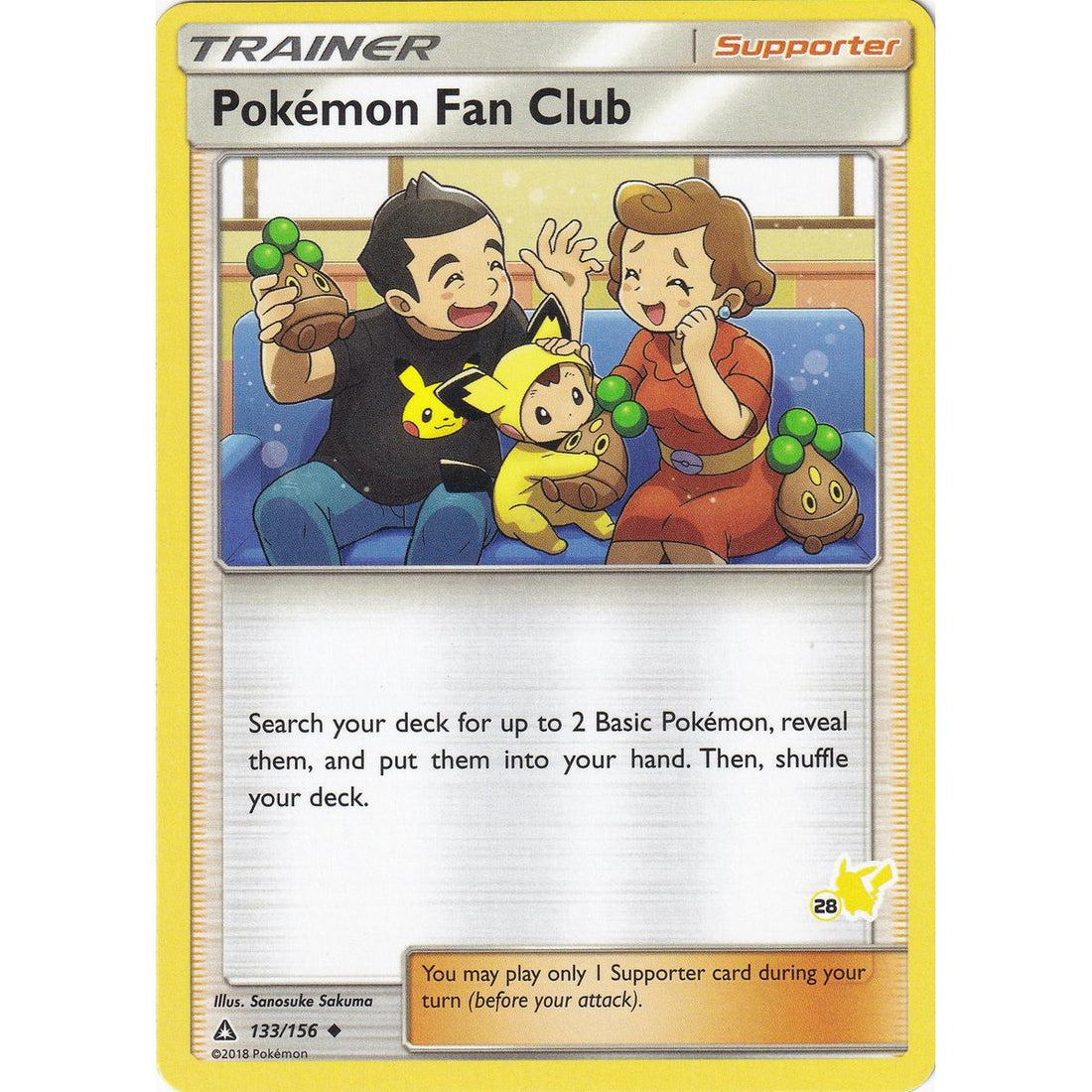 Pokemon Fan Club - 133/156 (#28 Pikachu Stamped)