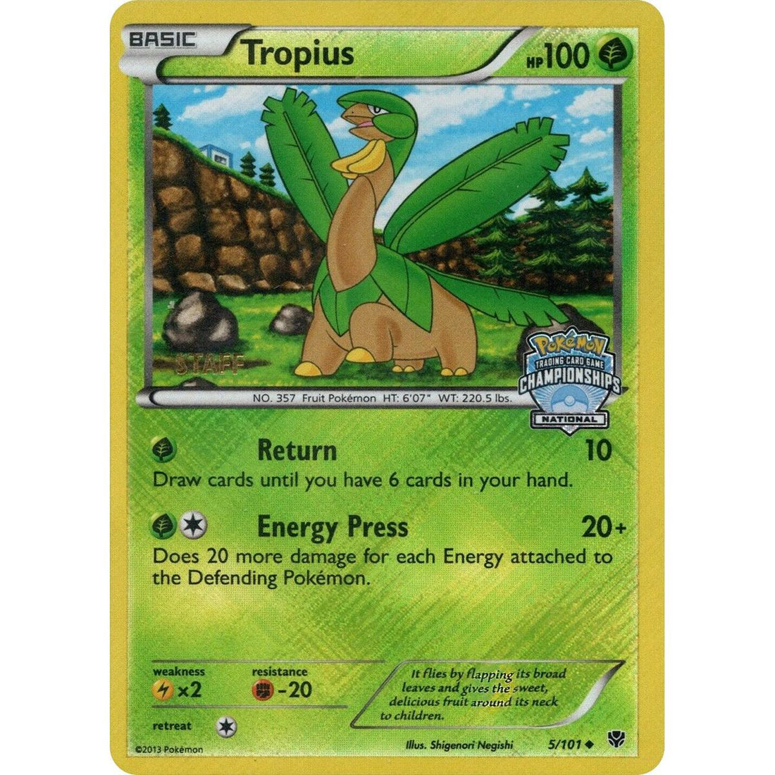 Tropius - 5/101 (National Championships) [Staff]