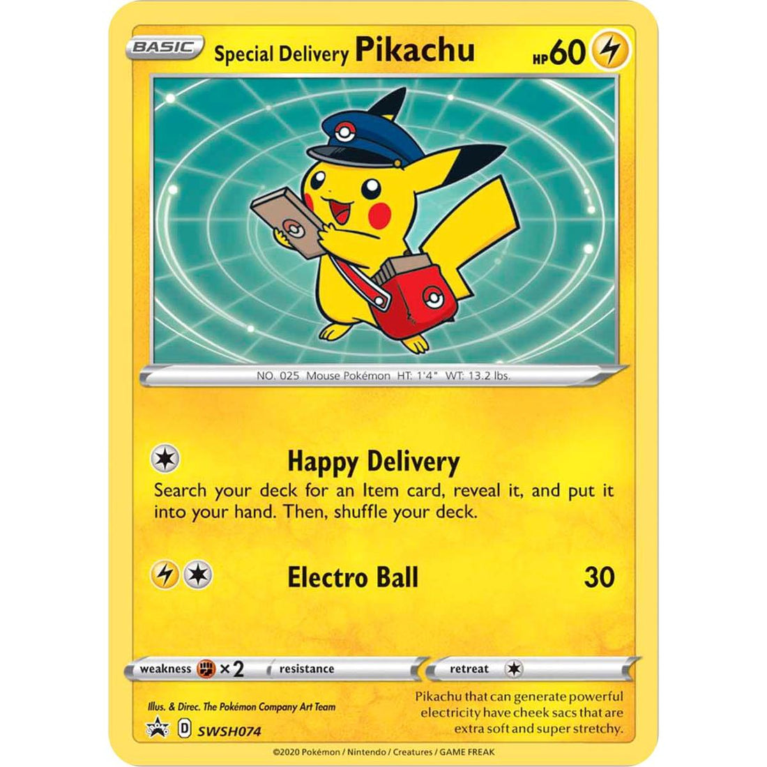 Special Delivery Pikachu - SWSH074
