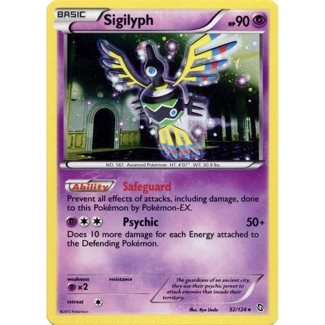 Sigilyph - 52/124 (Cosmos Holo)